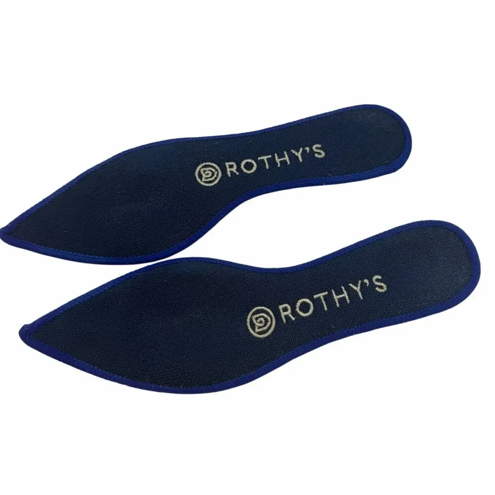 Rothy’s The Point Indigo Heather Blue White Knit Ballet Flats Size 6 Washable